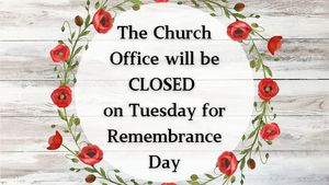 The Church office will be closed