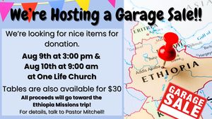 Garage Sale Fundraiser - Ethiopia